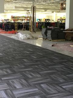 Carpet tiles in Retail Sales area 