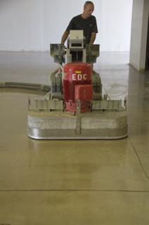  Polishing Concrete in a warehouse  