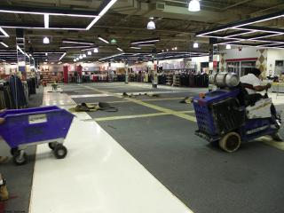  Flooring Removal in a Retail Sales area  