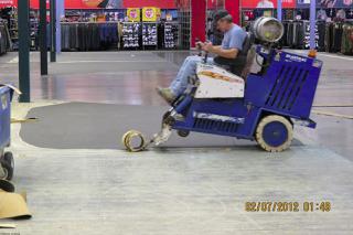 Flooring Removal in a Retail Sales area 
