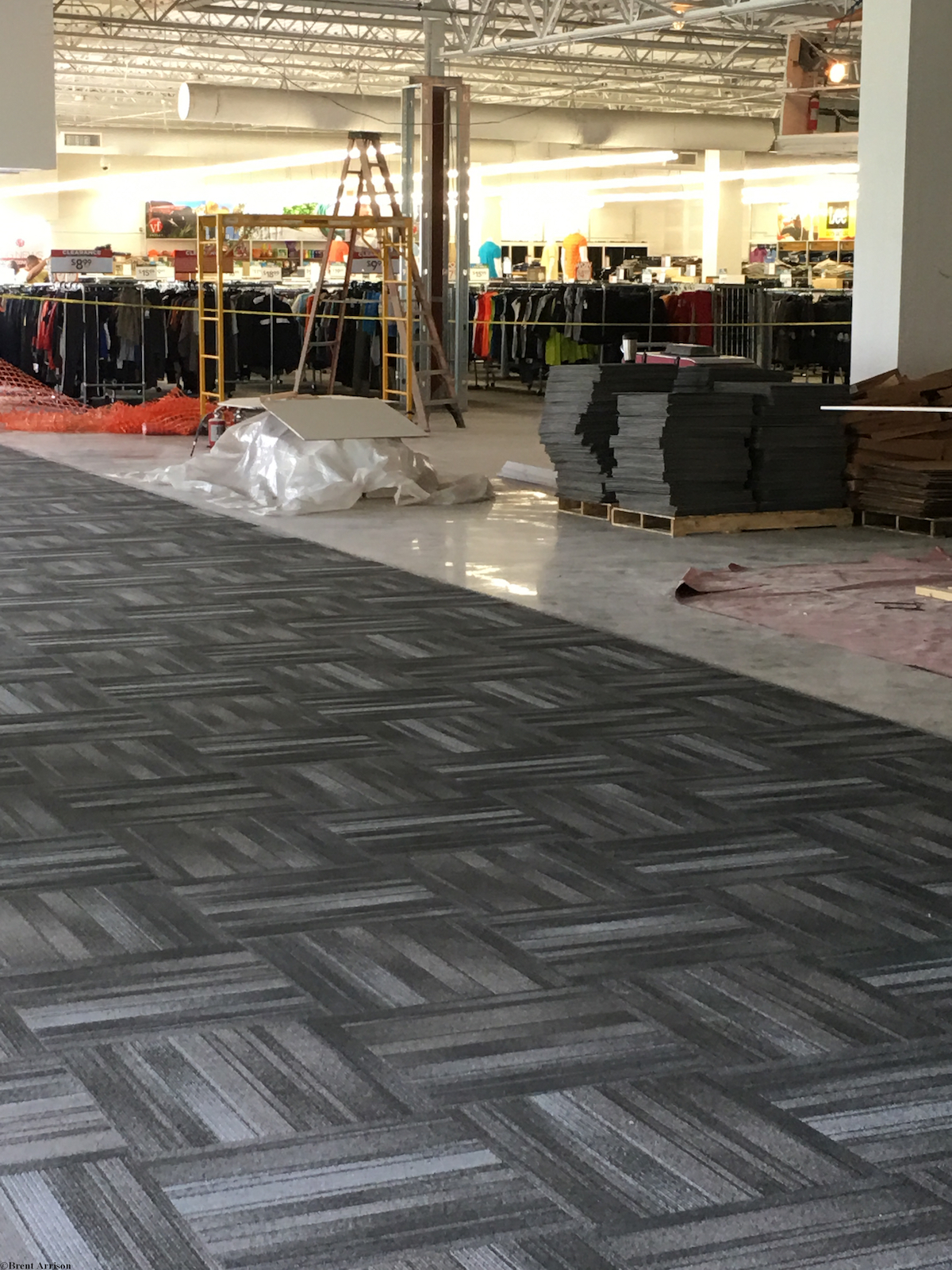 Carpet tiles in Retail Sales area 