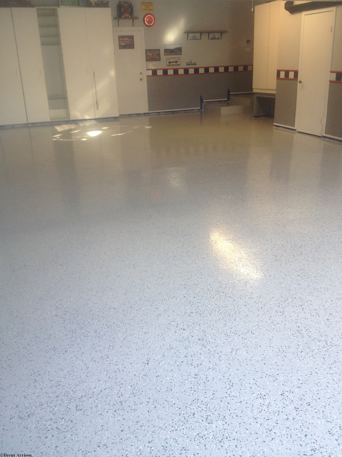  Epoxy With Vinyl chips in Garage  
