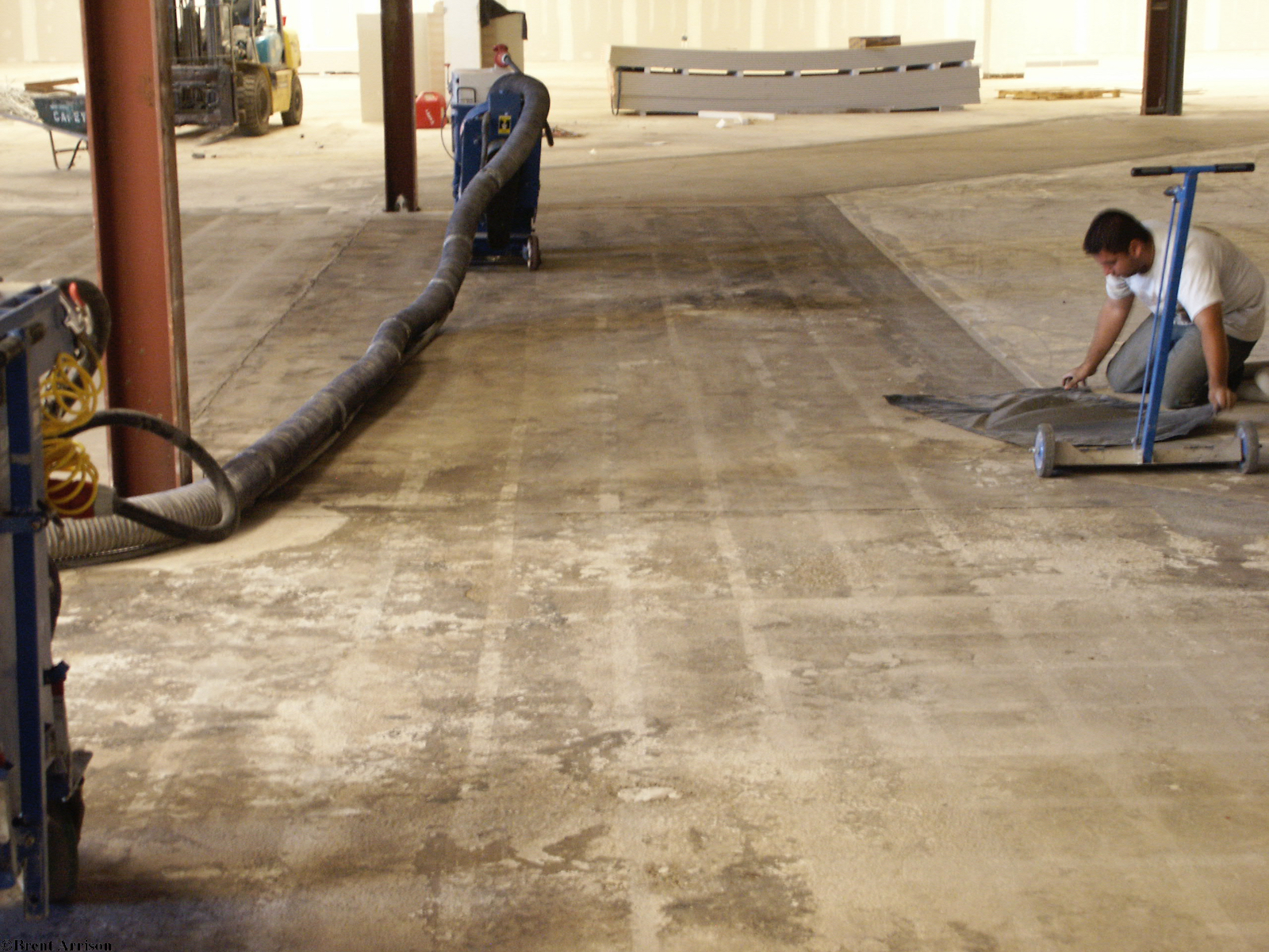  Shoot Blasting in Retail Sales area  