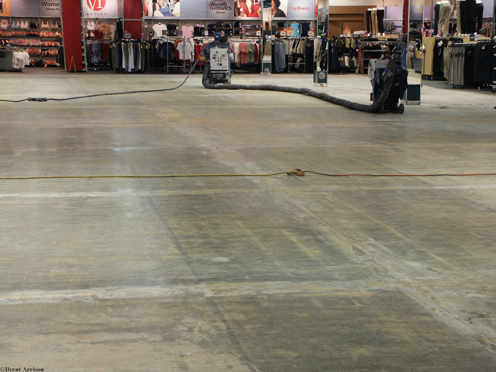  Shoot Blasting in Retail Sales area  