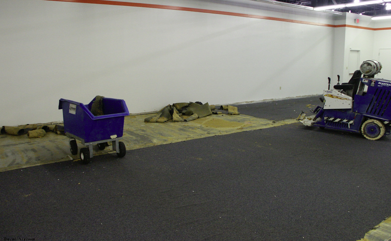 Flooring Removal in a Retail Sales area  