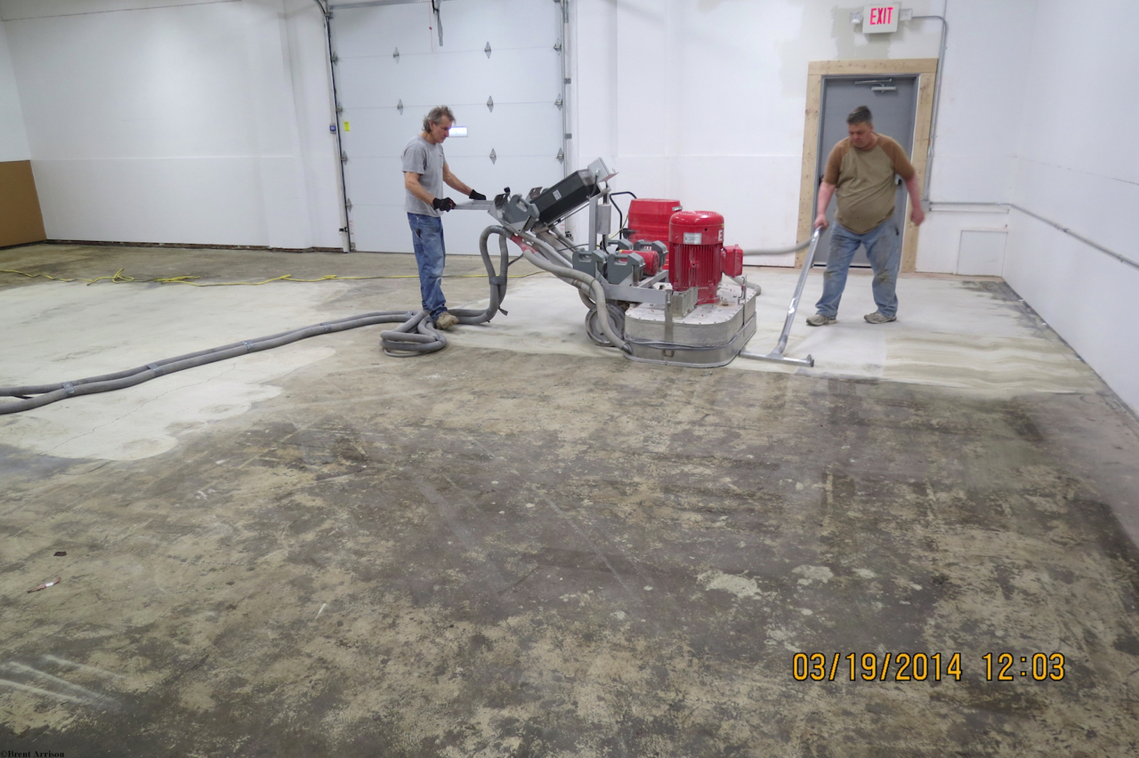  Glue removal in Retail Sales area  