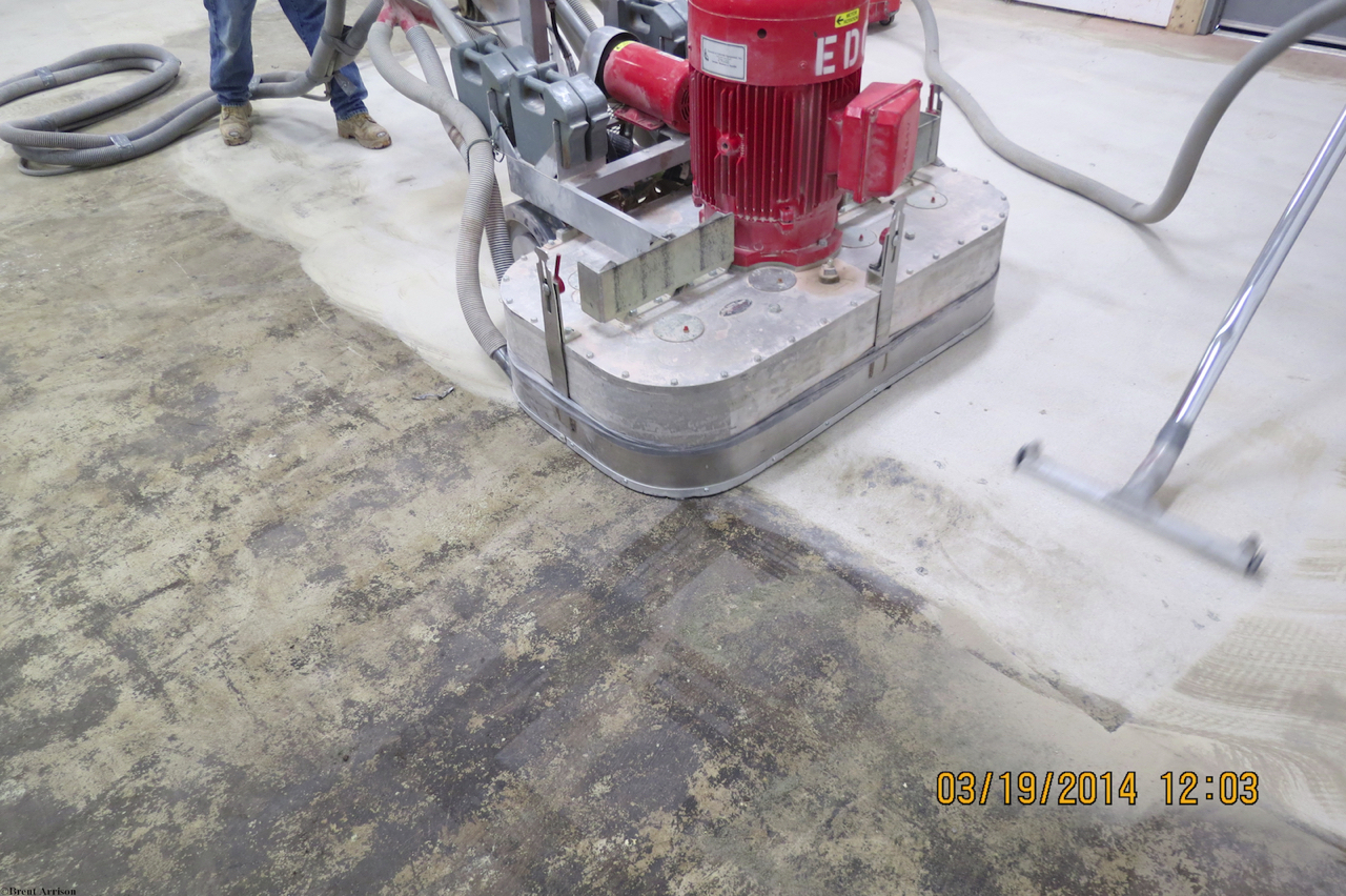  Glue removal in Retail Sales area  