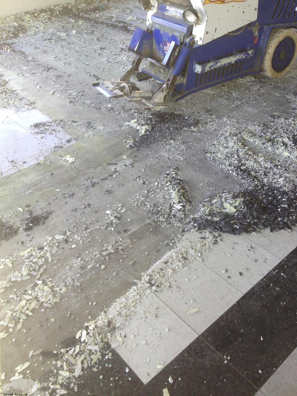  Flooring Removal in a Retail Sales area  