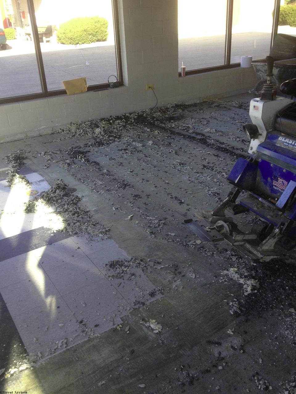  Flooring Removal in a Retail Sales area  